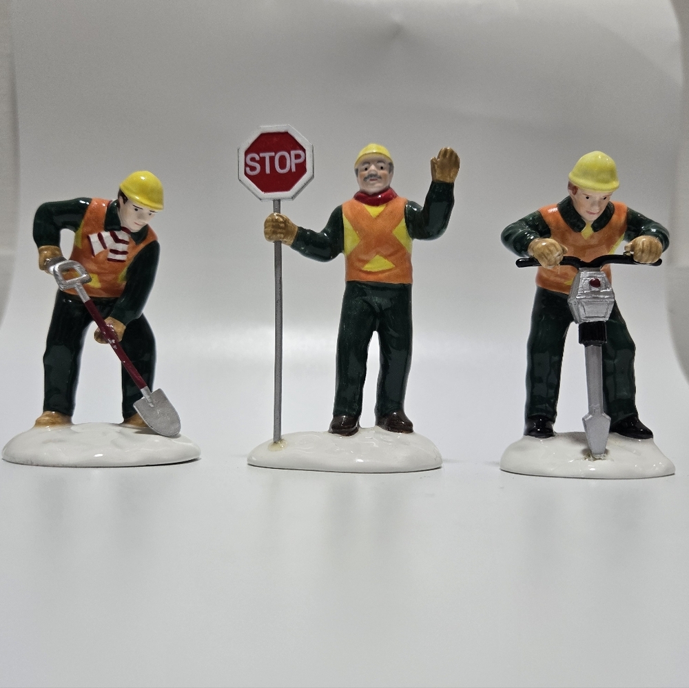 Department 56 Construction Workers Set Of 3 Men At Work Christmas Village
